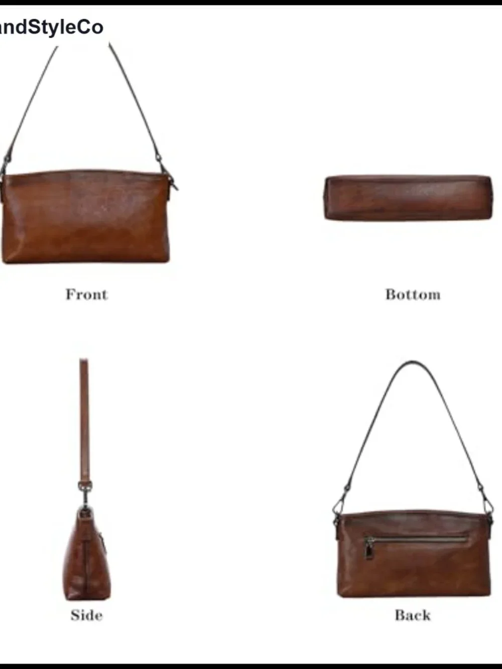 Vegetable-Tanned Leather Crossbody Bag for Women with Adjustable Straps